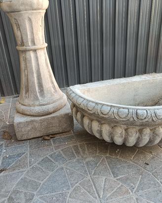 Fontana da giardino in cemento stile classico