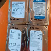 4 hard disk da 500gb testati