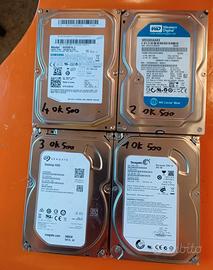 4 hard disk da 500gb testati