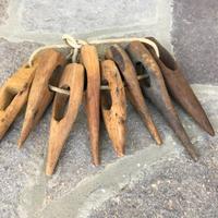 Antiche spole in legno