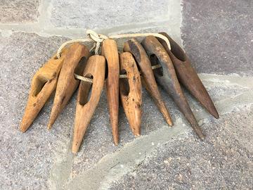 Antiche spole in legno