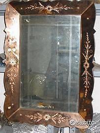1950 Specchio rosa antico  Venini. AUTENTICO