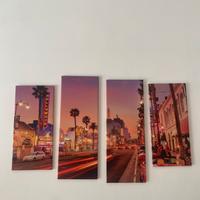 quadro 4 pannelli immagine California