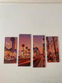 quadro 4 pannelli immagine California