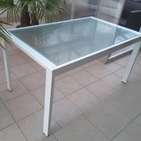 Tavolo in vetro satinato