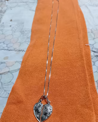 Collana con ciondoli a cuore in argento 925