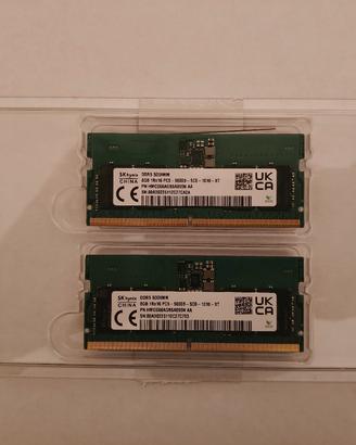 RAM 16GB DDR5 5600MHz SK Hynix-SODIMM  per laptop 