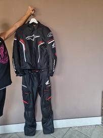 tuta moto in tessuto tecnico