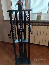 Porta CD etnico, in legno