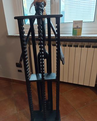 Porta CD etnico, in legno