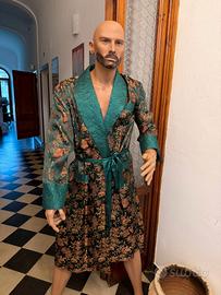 Vintage vestaglia in tessuto con stampa cinese ann