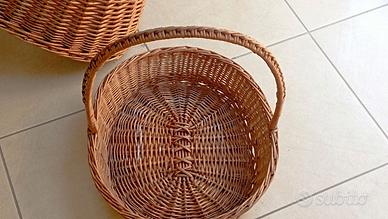 cestino di vimini vintage toscano