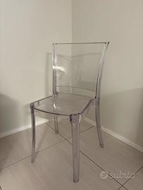 Sedia trasparente plexiglass