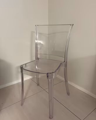Sedia trasparente plexiglass