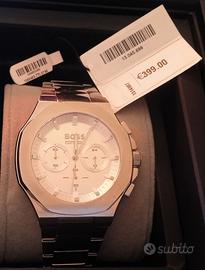 Orologio Cronografo BOSS 1514087 argento 45mm NOS
