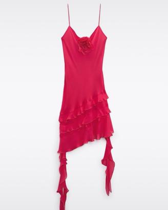 Vestito volant con fiore limited edition
