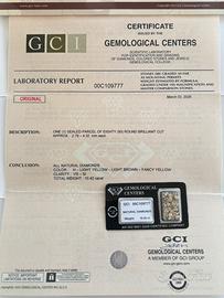 Diamanti Naturali 10.42ct Certificati GCI