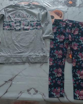 completo 6 anni con fiorellini bambina 