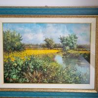 Quadro paesaggio pavese Rosolino Canepa