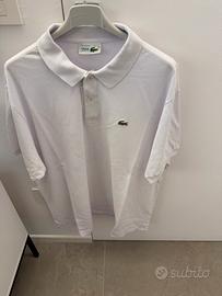 Polo Lacoste bianca taglia 7 XL