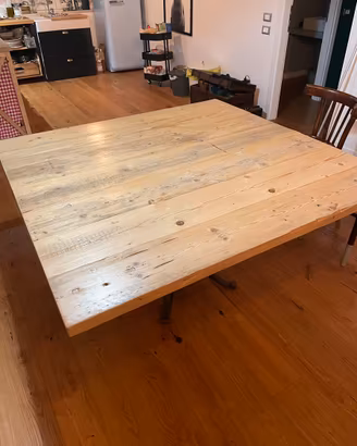 TAVOLO QUADRATO LEGNO -  BASE FERRO INIZO 900