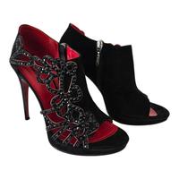 Cesare Paciotti sandali tronchetto opentoe neri 38