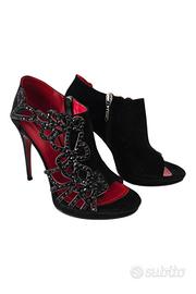 Cesare Paciotti sandali tronchetto opentoe neri 38