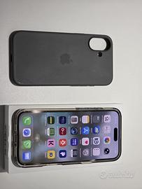 Iphone 16 plus nero con custodia apple