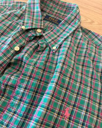 camicia uomo, polo Ralph Lauren a quadri, taglia L