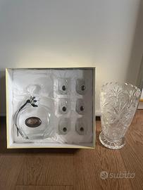 Set bicchieri e decanter con vaso in cristallo