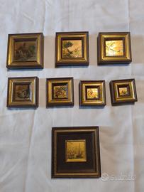 Quadretti vintage foglia d'oro