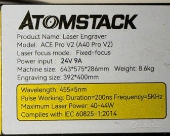 Atomstack A40 pro V2 - 24/48w - 80x40