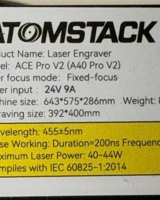 Atomstack A40 pro V2 - 24/48w - 80x40