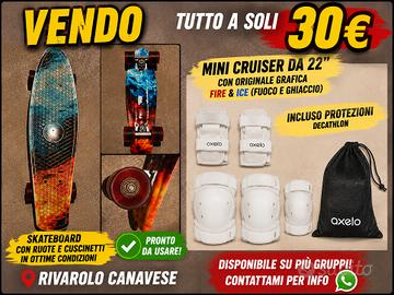 Mini Cruiser Penny Board 22"  Skateboard e protezi
