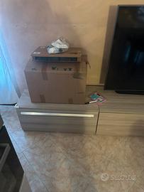 DOPPIO CASSETTONE + MOBILE TV BASSO BIANCO