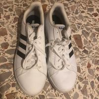 Adidas White And Black Stripes