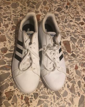 Adidas White And Black Stripes