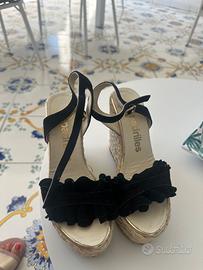 Espadrilles Zeppa Alta nere