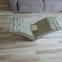 Tavolino Stones salotto vetro marmo pietra tavolo
