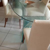 Tavolo ovale in Vetro