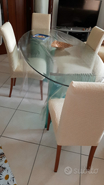 Tavolo ovale in Vetro