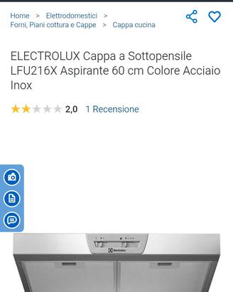 cappa aspirante da incasso 