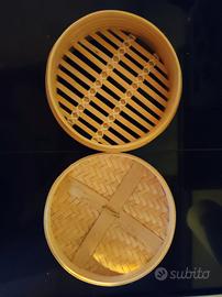 Vaporiera per cottura a vapore in bambù 