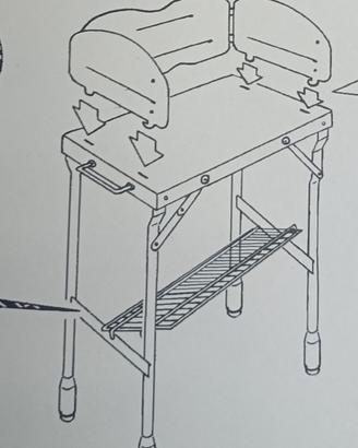 Mobiletto portafornello da campeggio