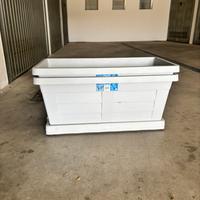 Vasi rettangolari con sottovaso