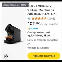 Macchina da caffè philips compatibile nespresso