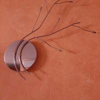 Lampada acciaio sfera con rami