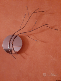 Lampada acciaio sfera con rami