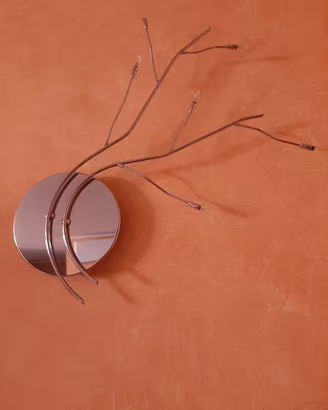 Lampada acciaio sfera con rami