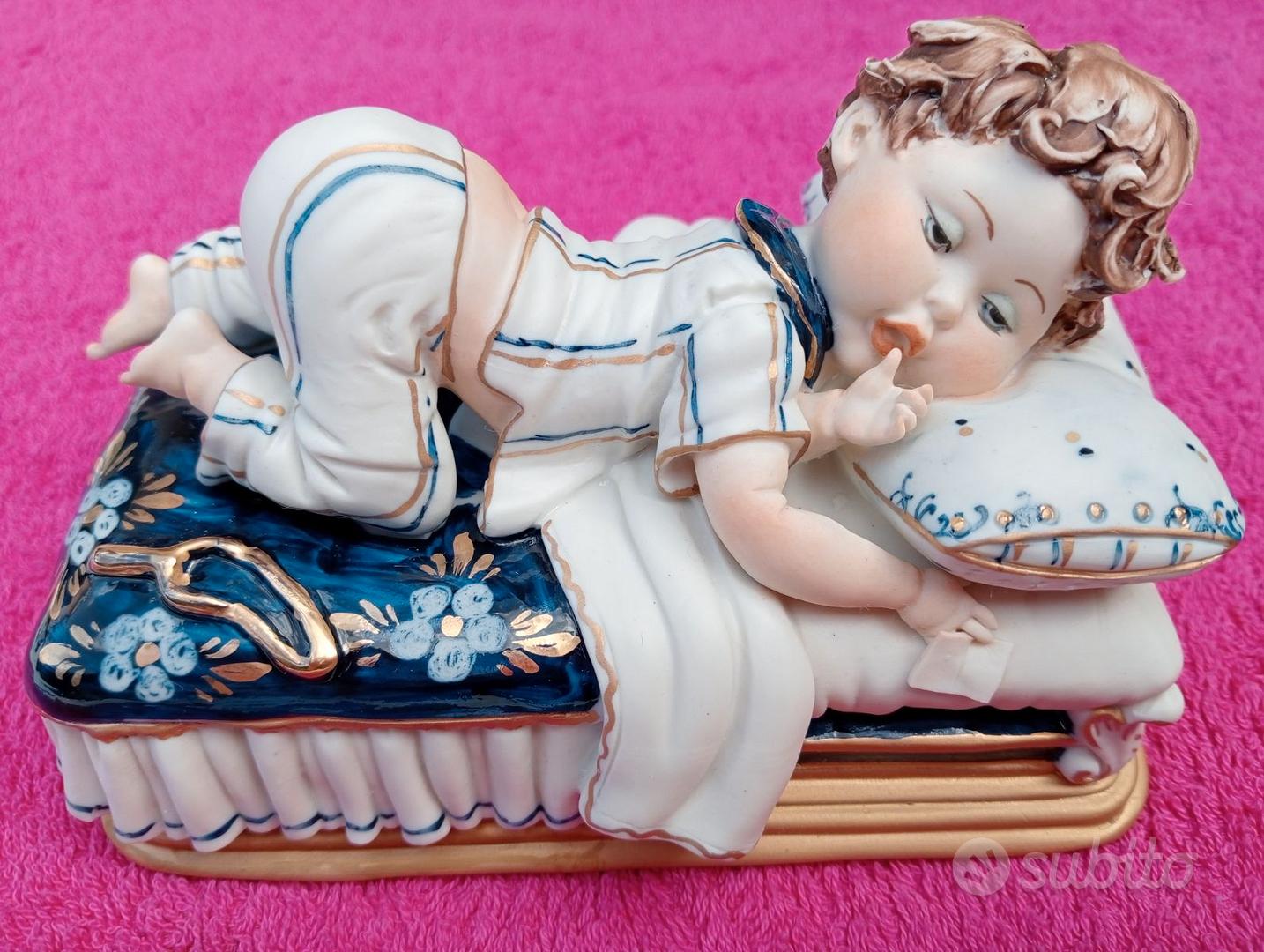Statuetta viso in porcellana verde alt. 19 cm Panagia | Maisons du Monde